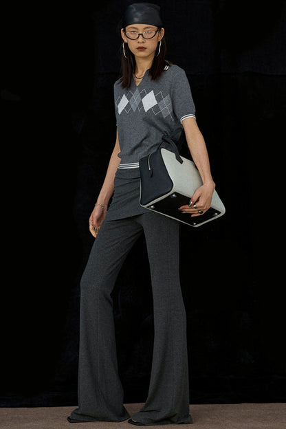 Vintage Diamond V-Neck Tee