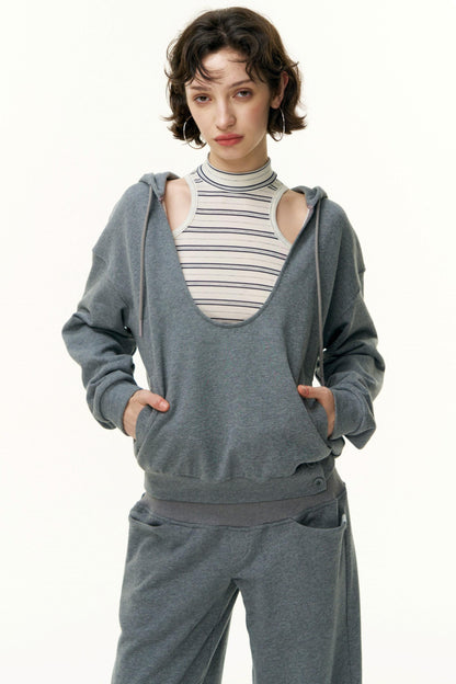 Layered Cotton Sweatshirt Set-Up