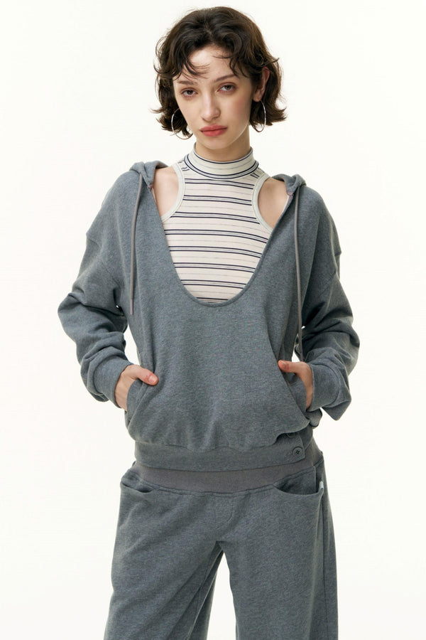 Layered Cotton Sweatshirt Set-Up