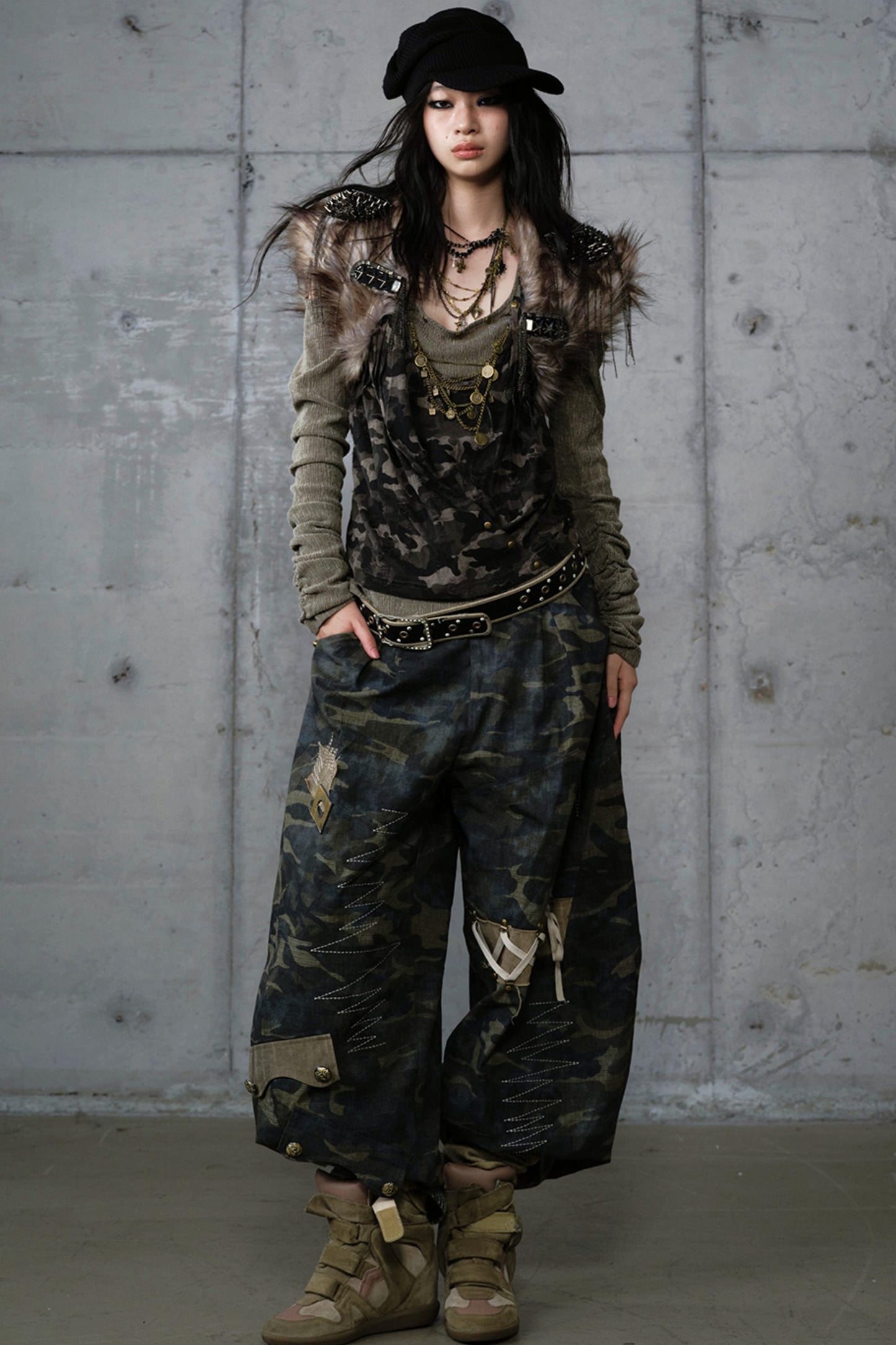 Vintage Plush Punk Knight Vest