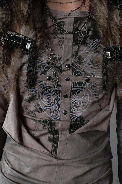 Vintage Distressed Long Sleeve Knitted Base Layer