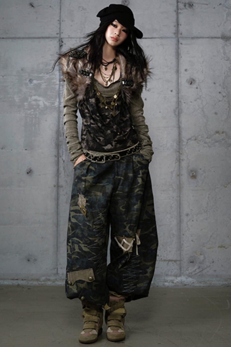 Vintage Plush Punk Knight Vest