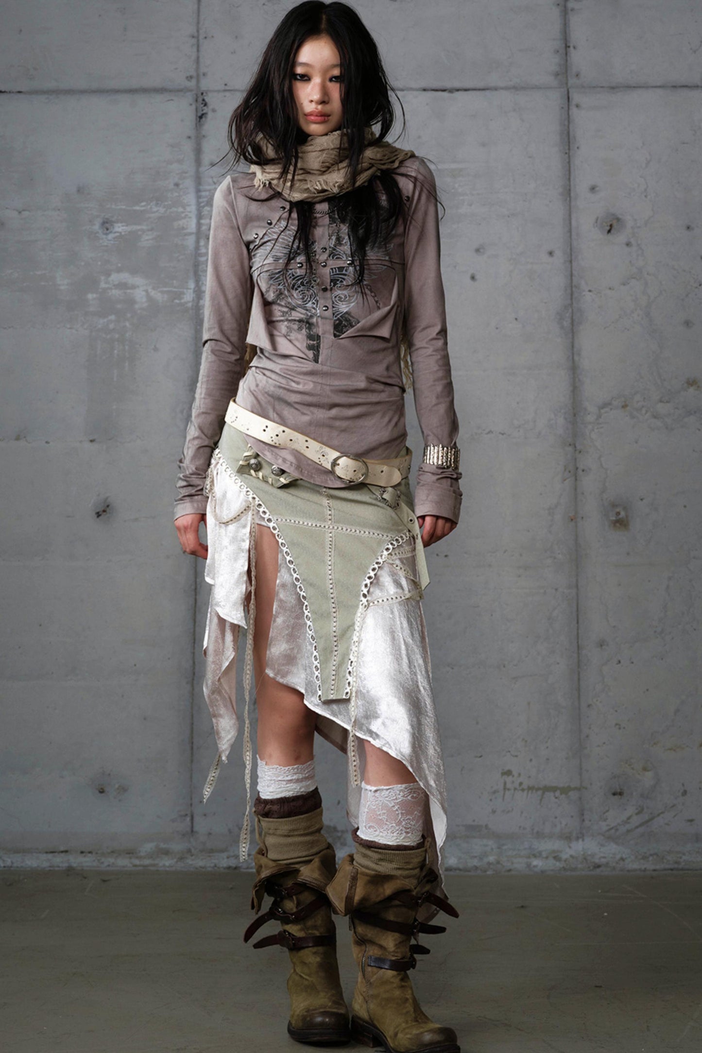 Vintage Distressed Long Sleeve Knitted Base Layer