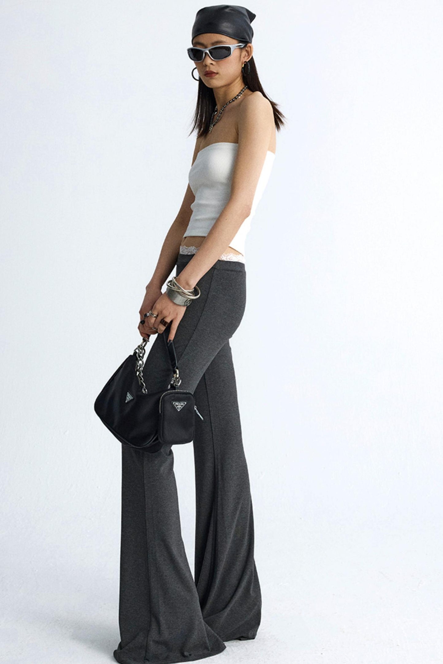 Chic Colorblock Flare Pants