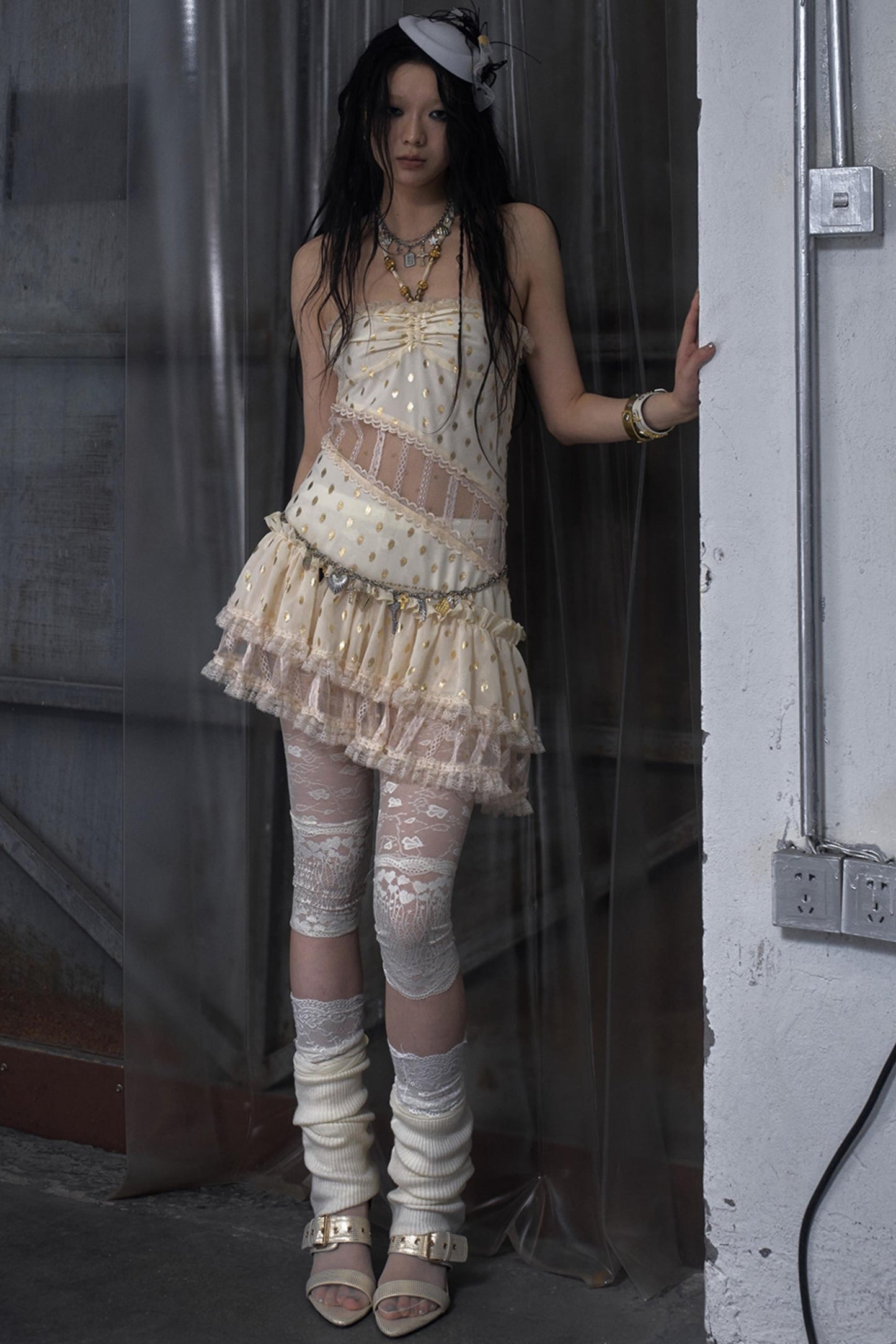 Lace Polka Dot Dress