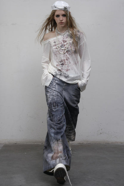 Slouchy One-Shoulder Tee