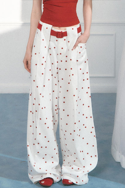 Polka Dot Wide Leg Pants
