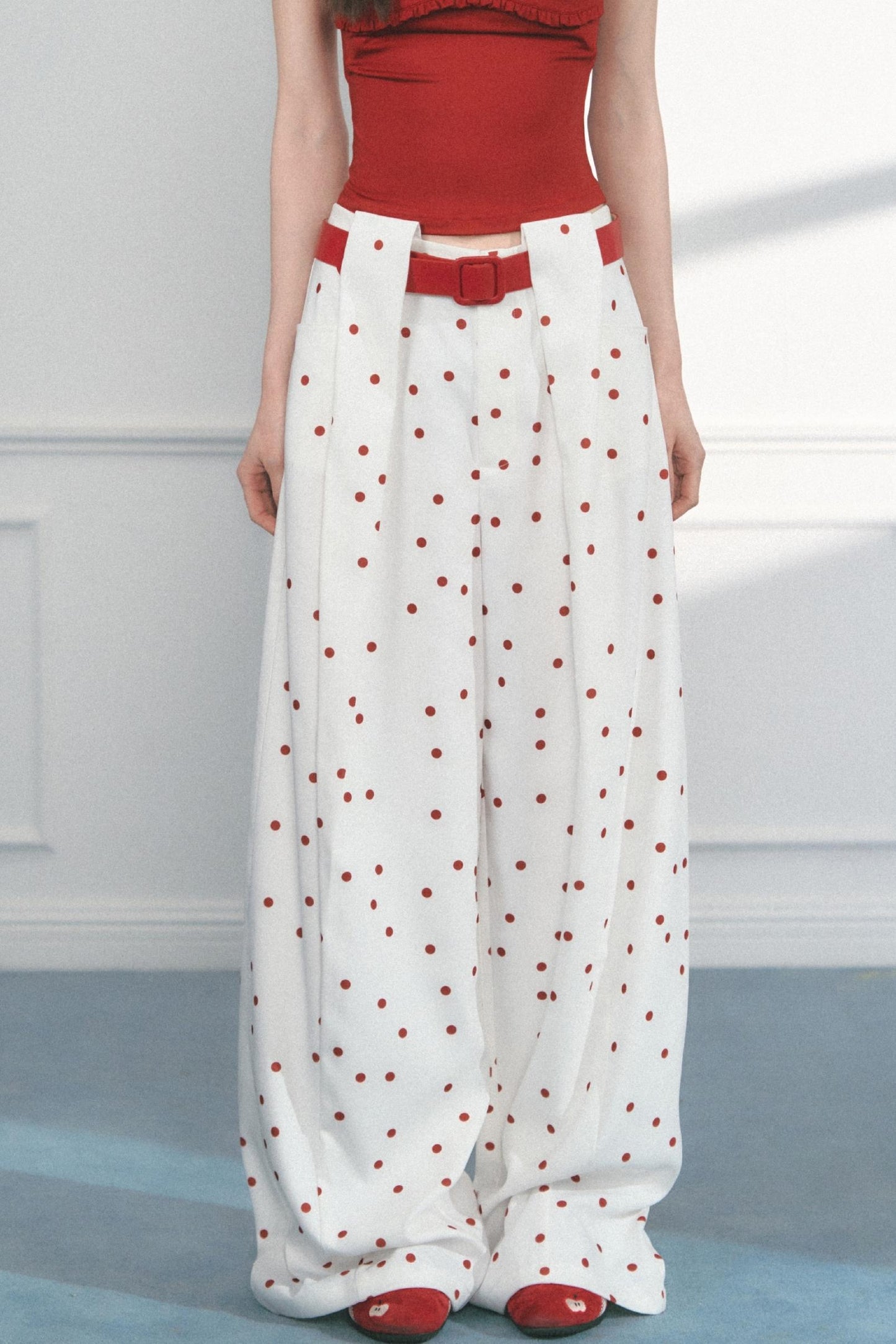Polka Dot Wide Leg Pants
