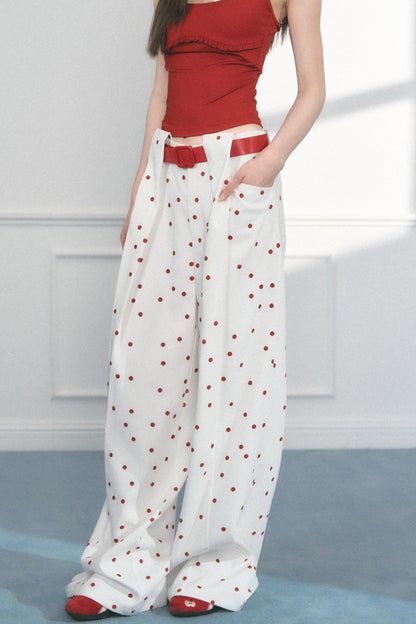 Polka Dot Wide Leg Pants
