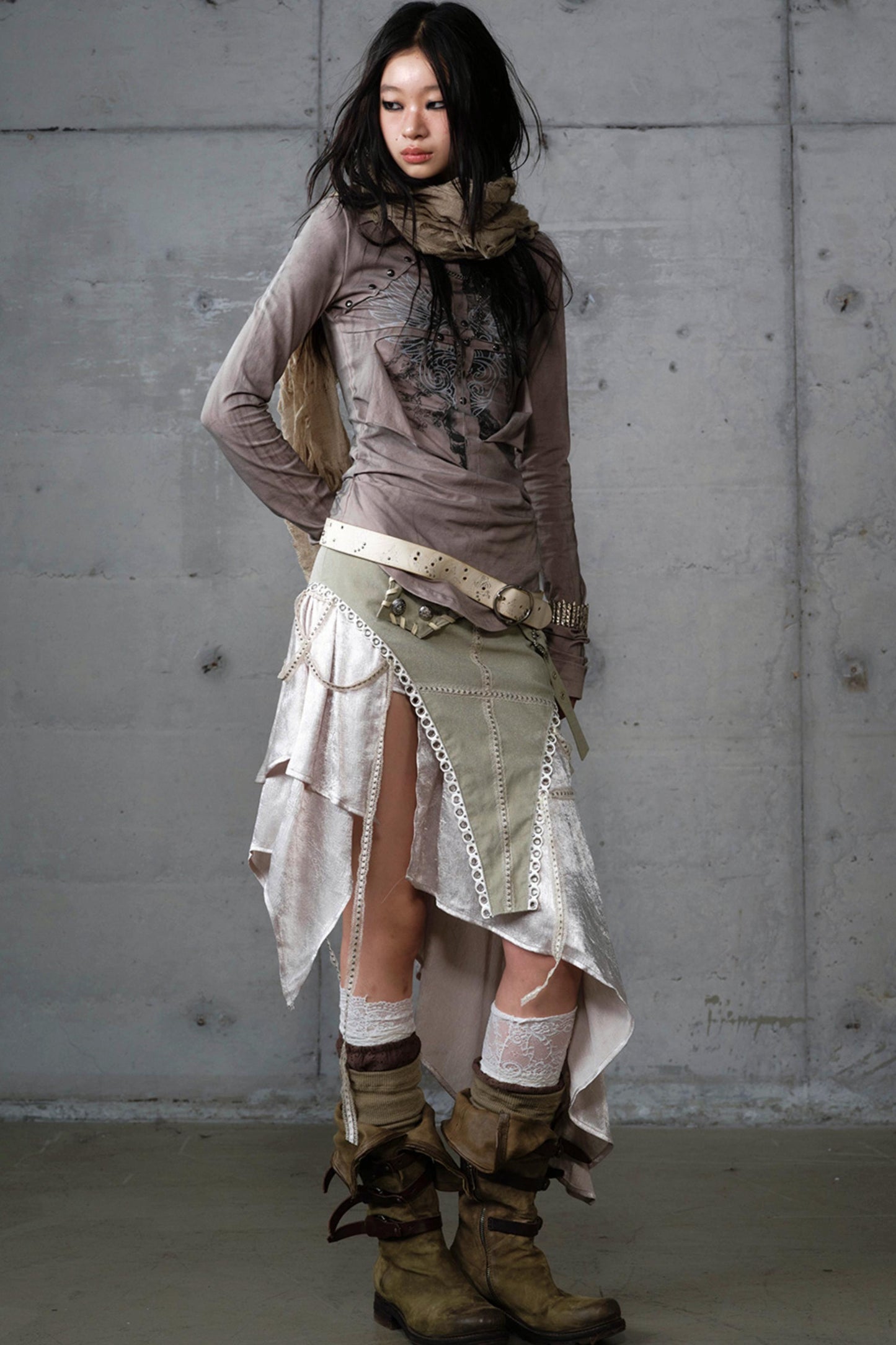 Vintage Distressed Long Sleeve Knitted Base Layer