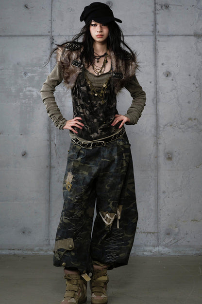 Vintage Plush Punk Knight Vest