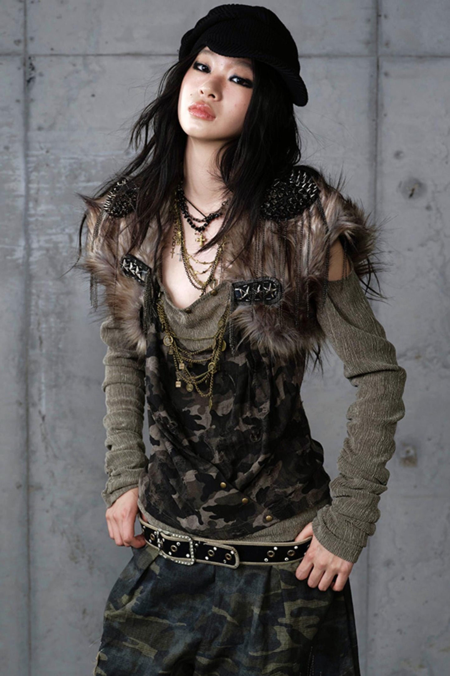 Vintage Plush Punk Knight Vest