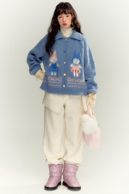 Bunny Buckle Knitted Cardigan