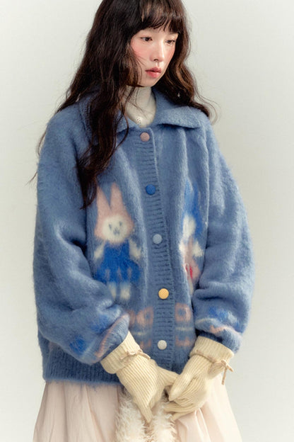 Bunny Buckle Knitted Cardigan