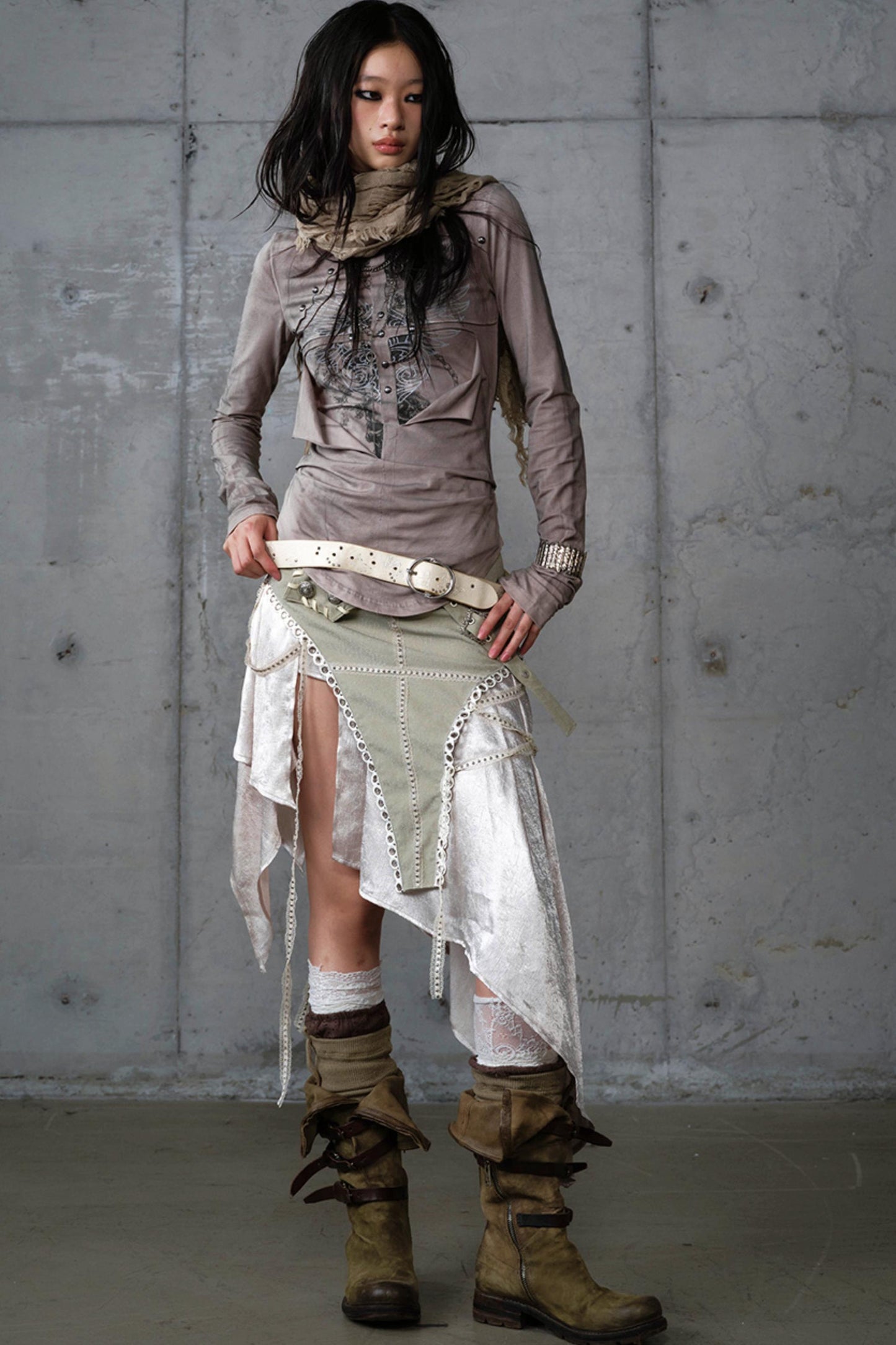 Vintage Distressed Long Sleeve Knitted Base Layer