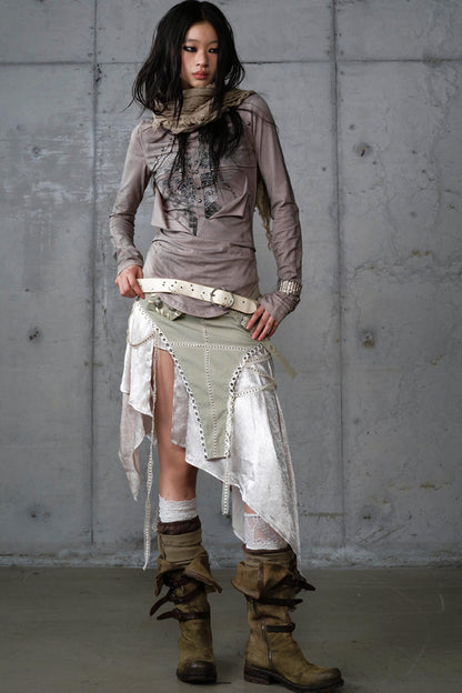 Vintage Distressed Long Sleeve Knitted Base Layer