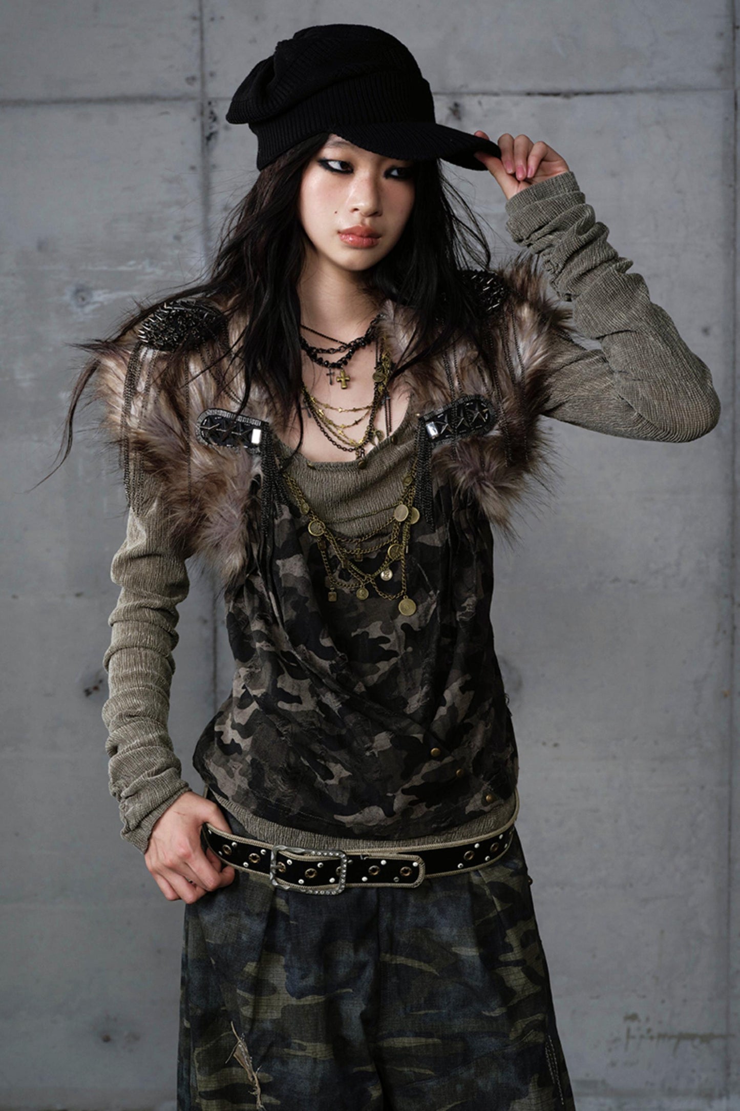 Vintage Plush Punk Knight Vest