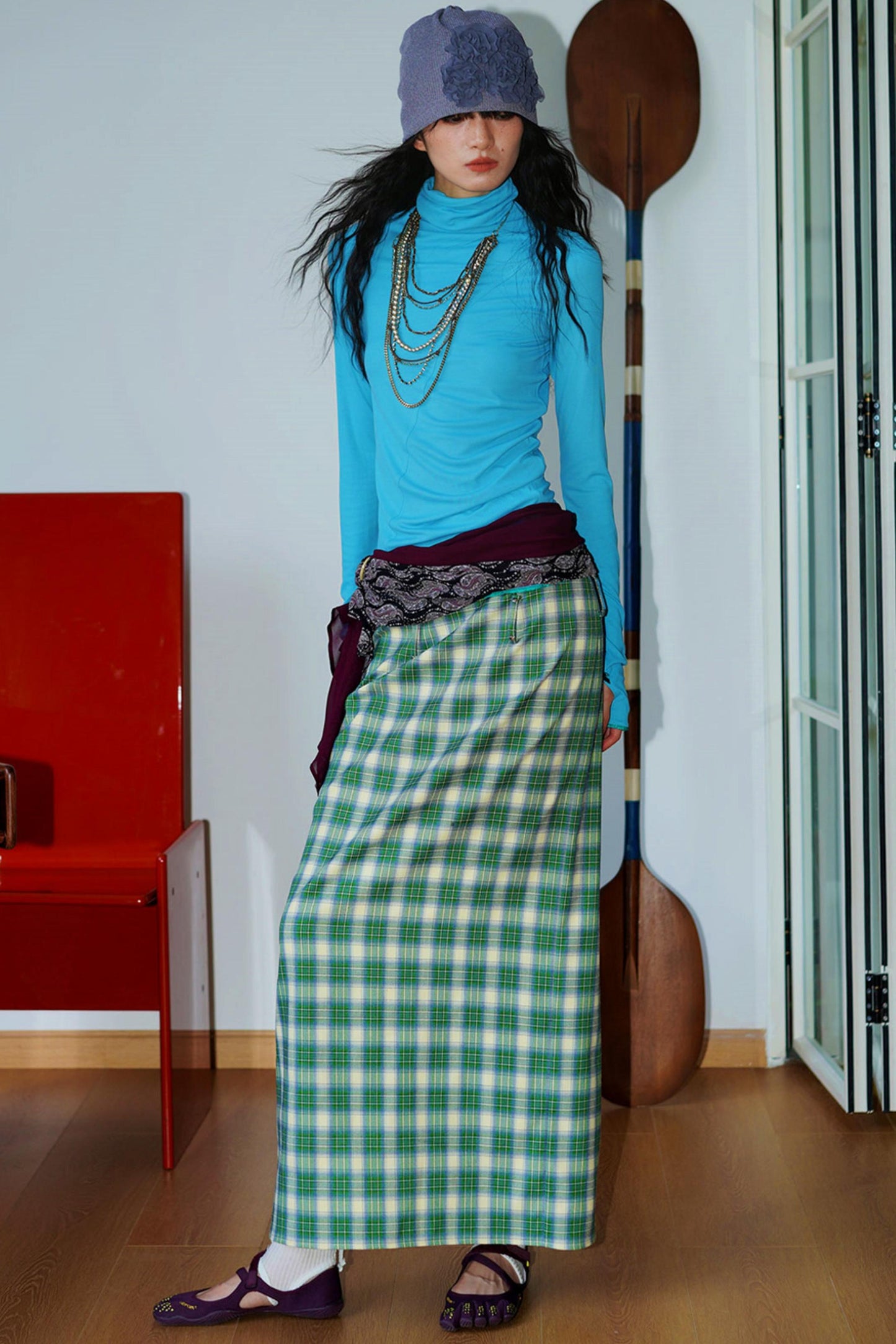 Autumn Solid Turtleneck Top