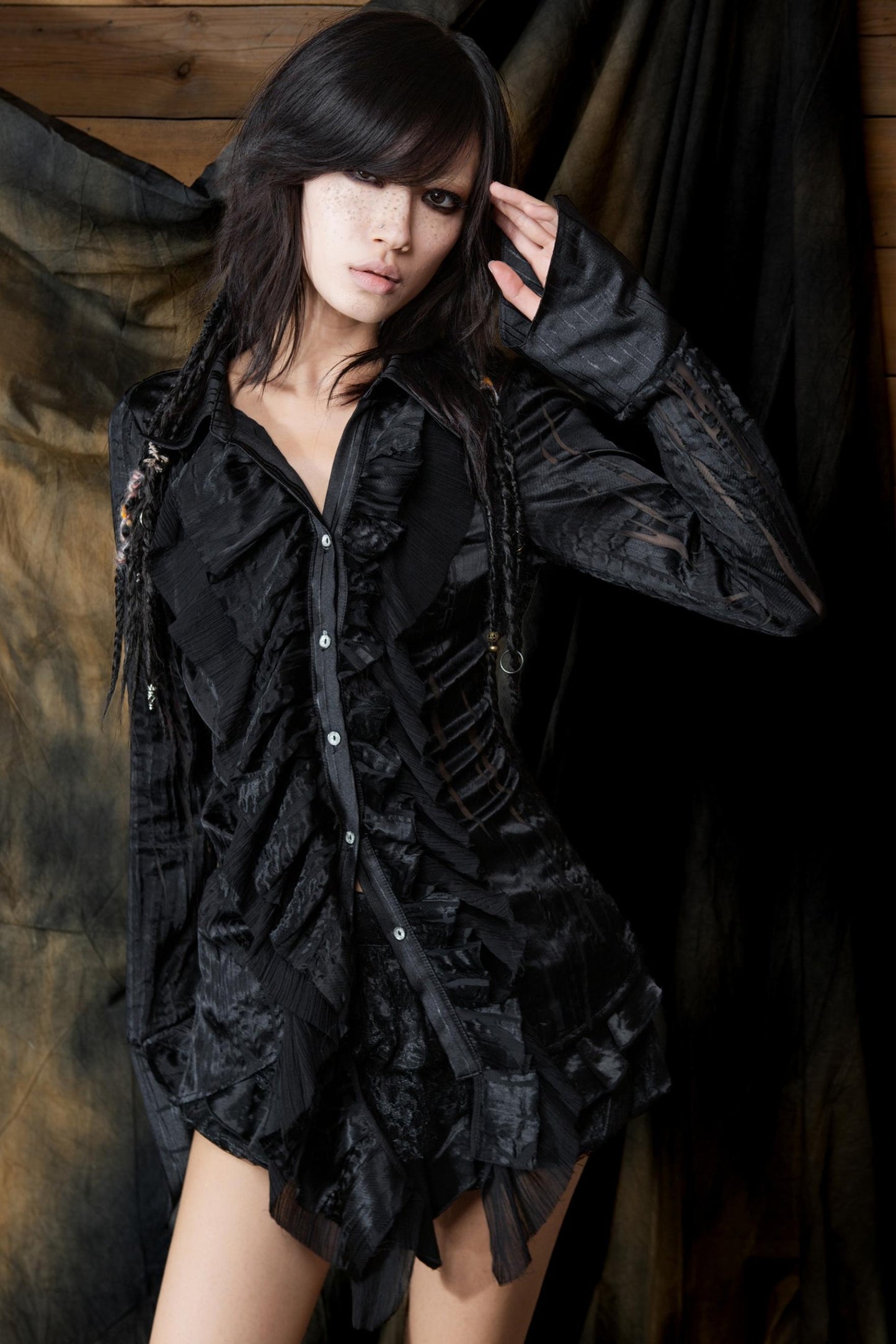 Vintage Ruffled Cardigan