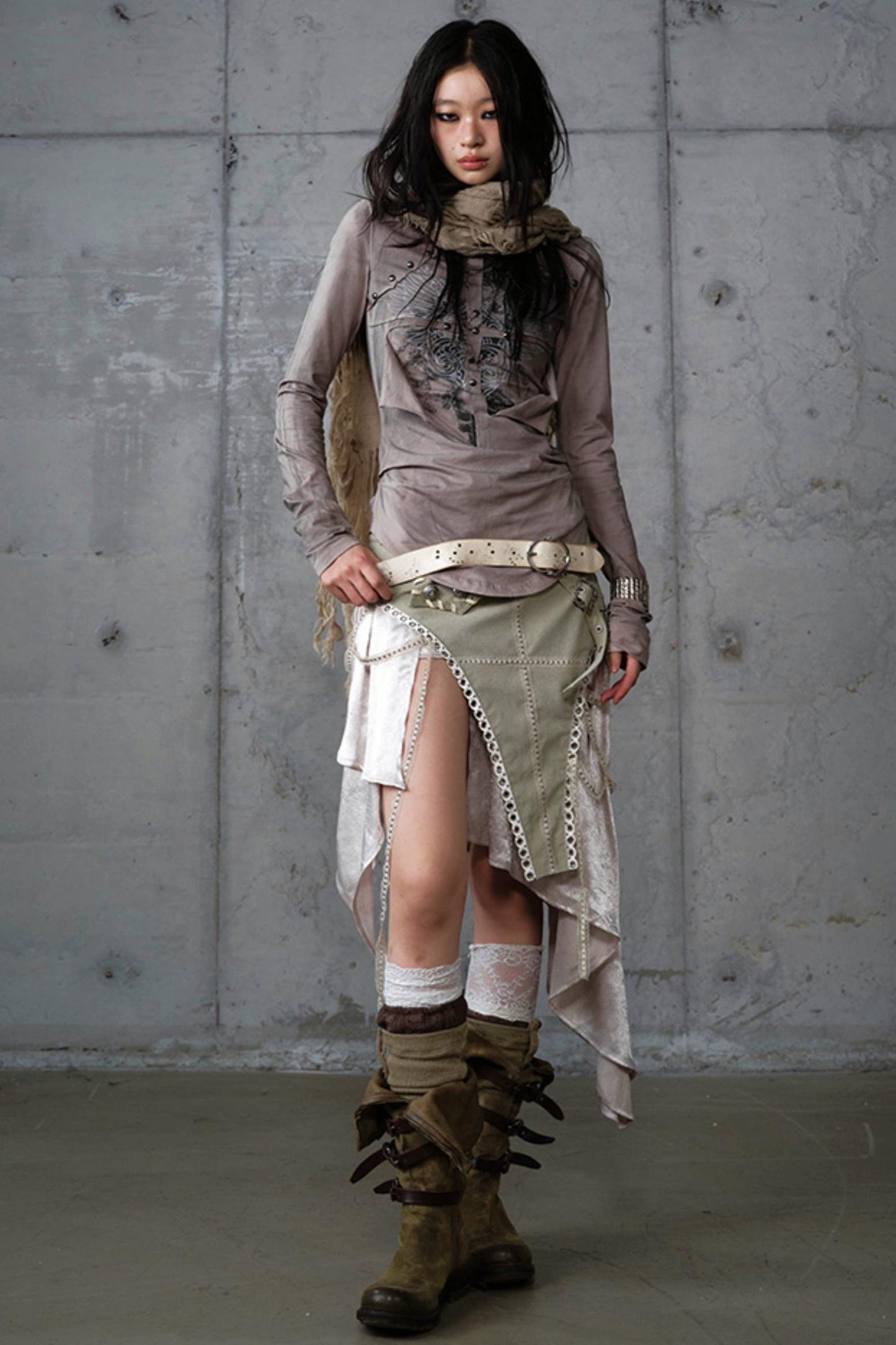 Vintage Distressed Long Sleeve Knitted Base Layer