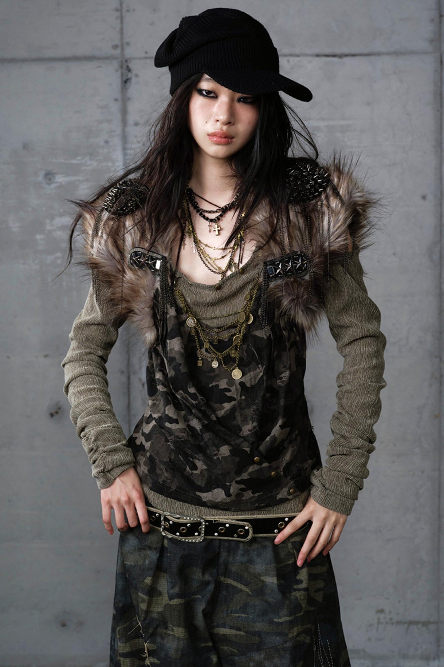 Vintage Plush Punk Knight Vest