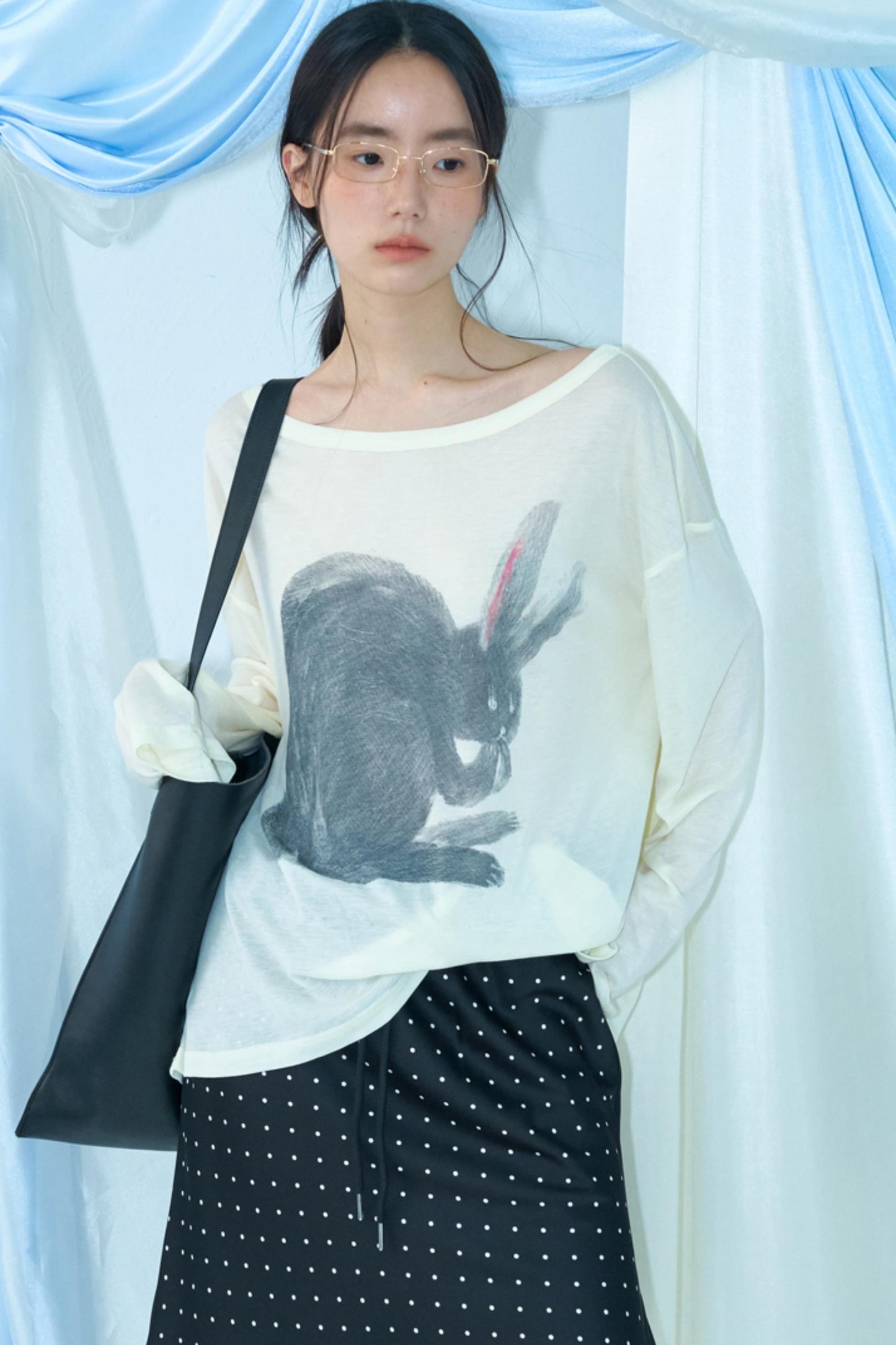 Hand-Painted Tencel Long Sleeve Top