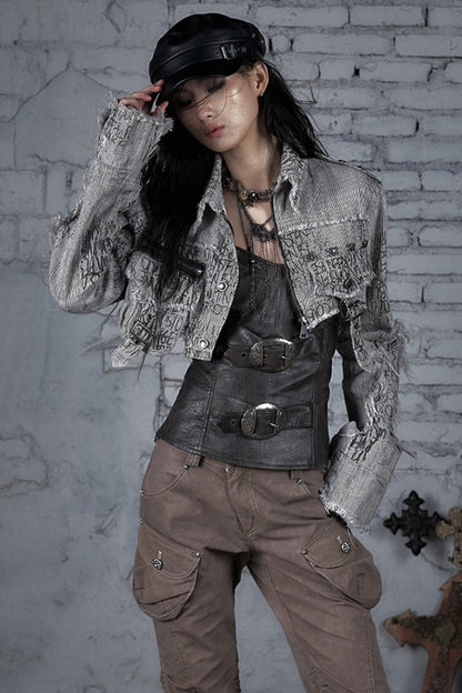 Striped Punk Work Jacket