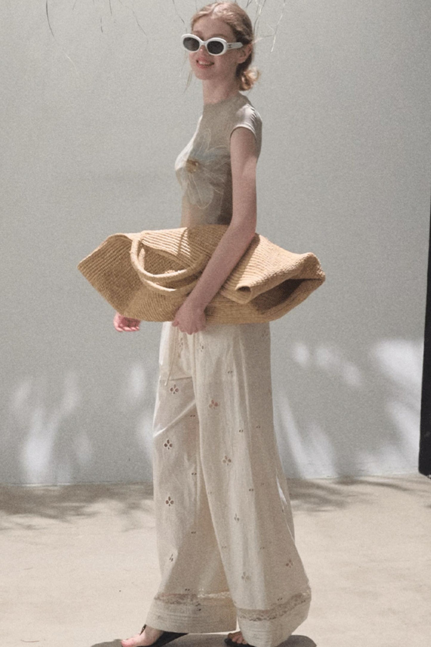 Self-Love Embroidered Summer Pants