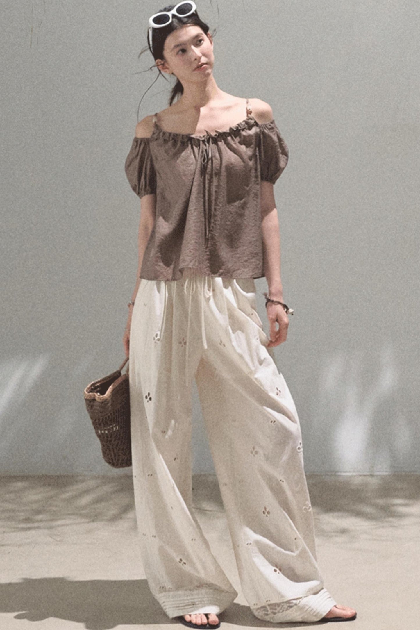 Self-Love Embroidered Summer Pants