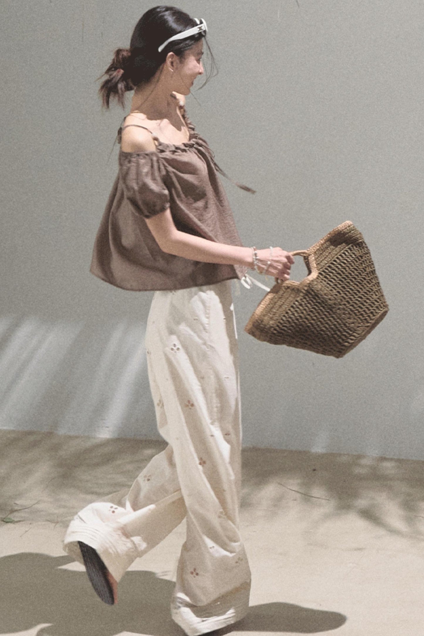 Self-Love Embroidered Summer Pants