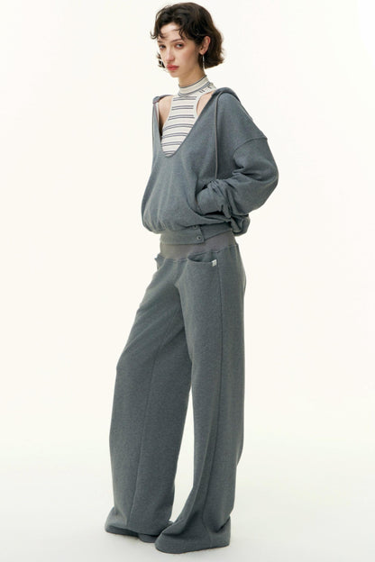 Layered Cotton Sweatshirt Set-Up