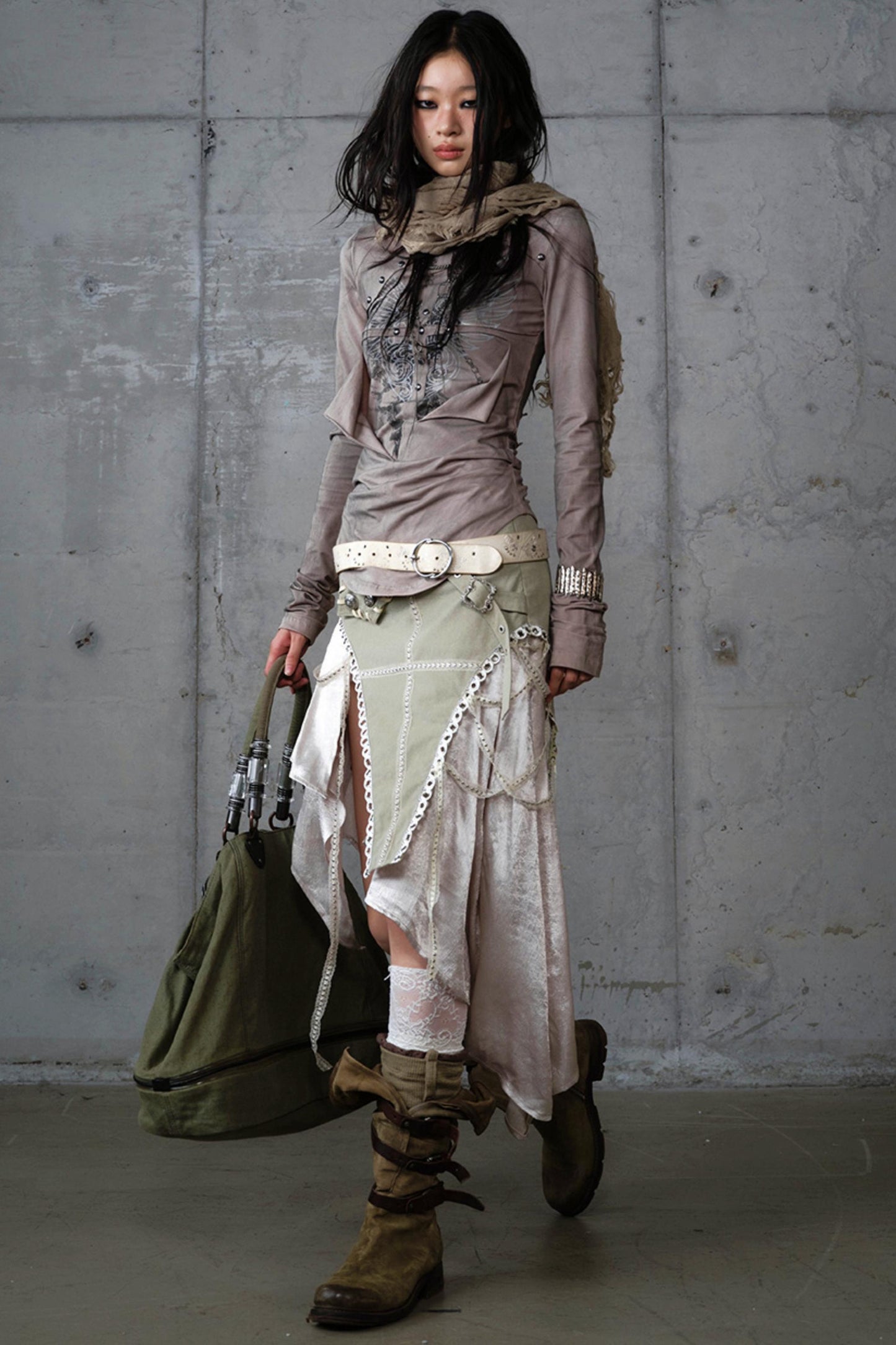 Vintage Distressed Long Sleeve Knitted Base Layer