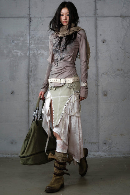 Vintage Distressed Long Sleeve Knitted Base Layer