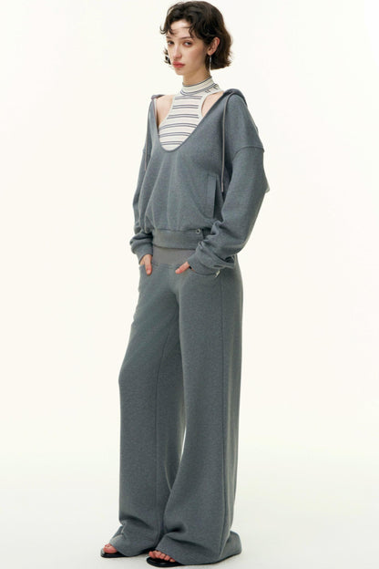 Layered Cotton Sweatshirt Set-Up