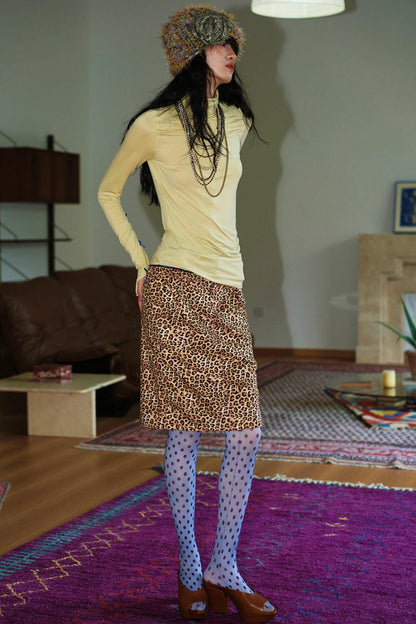 Vintage Suede Pencil Skirt