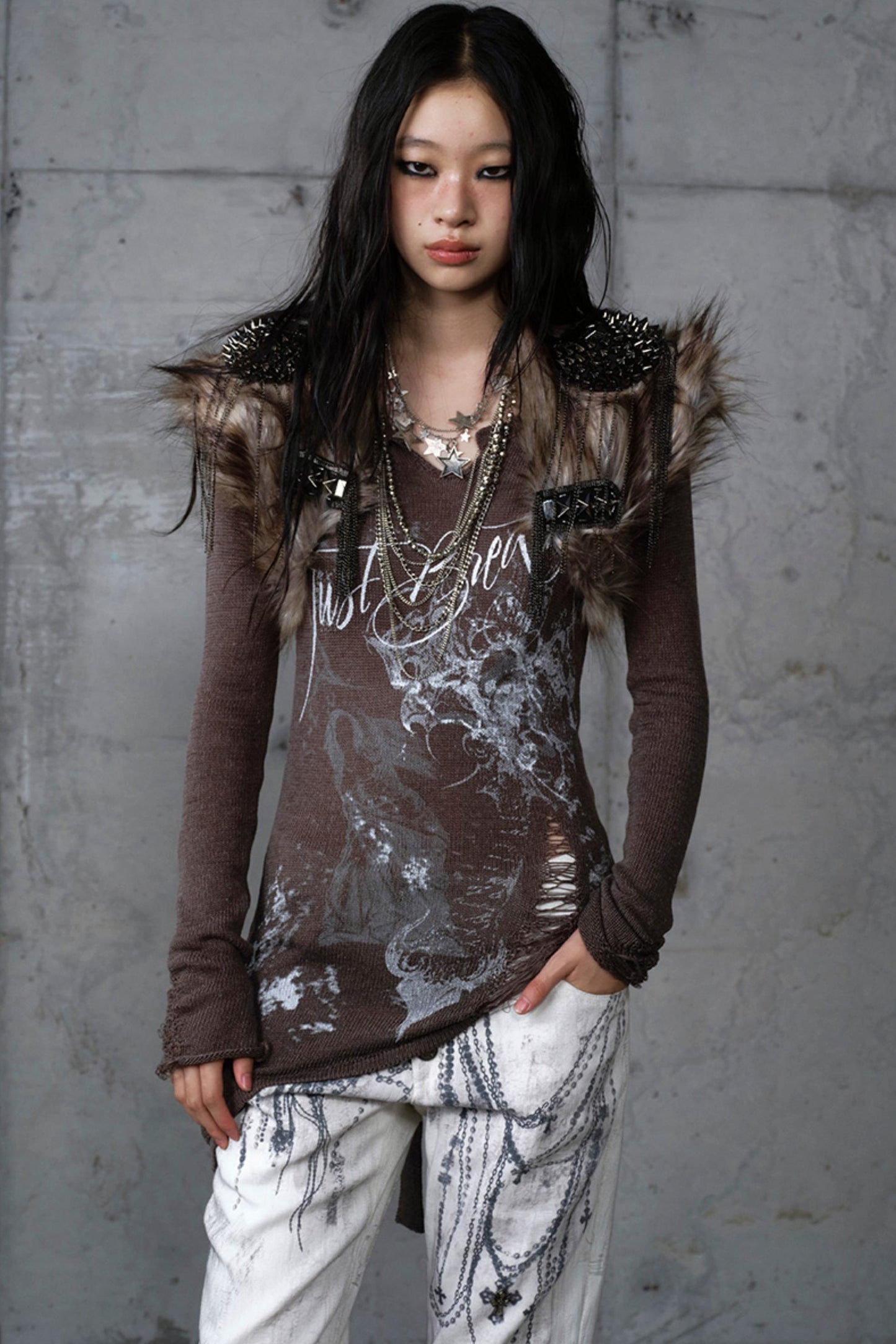 Vintage Plush Punk Knight Vest