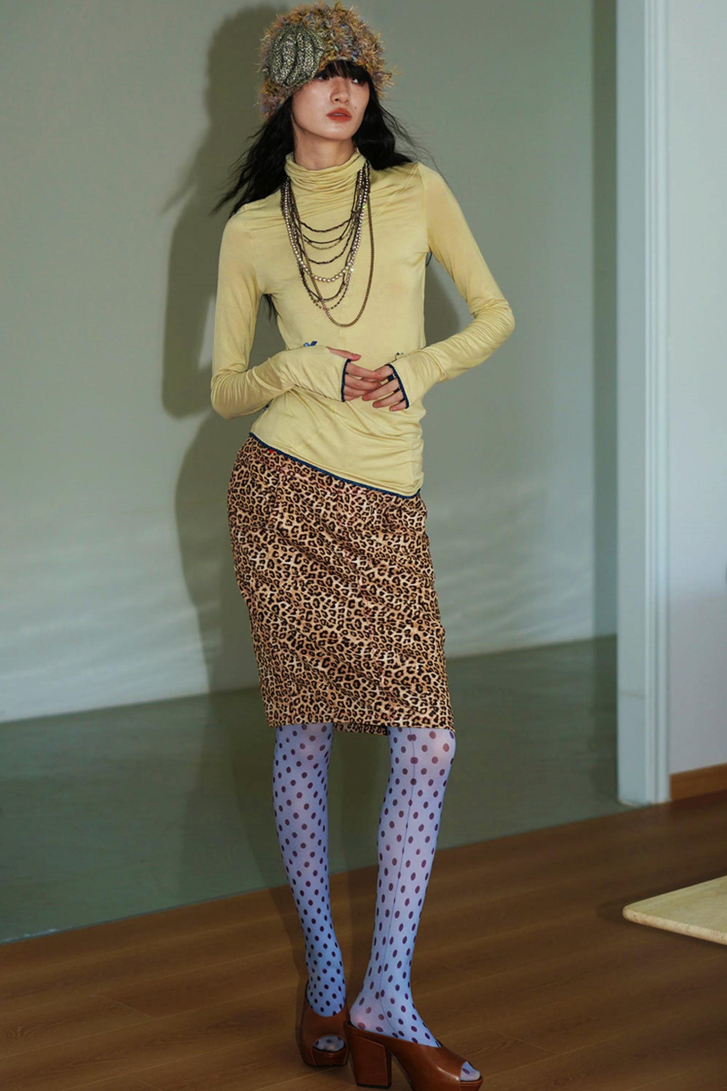 Vintage Suede Pencil Skirt