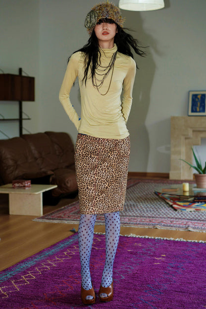 Autumn Solid Turtleneck Top