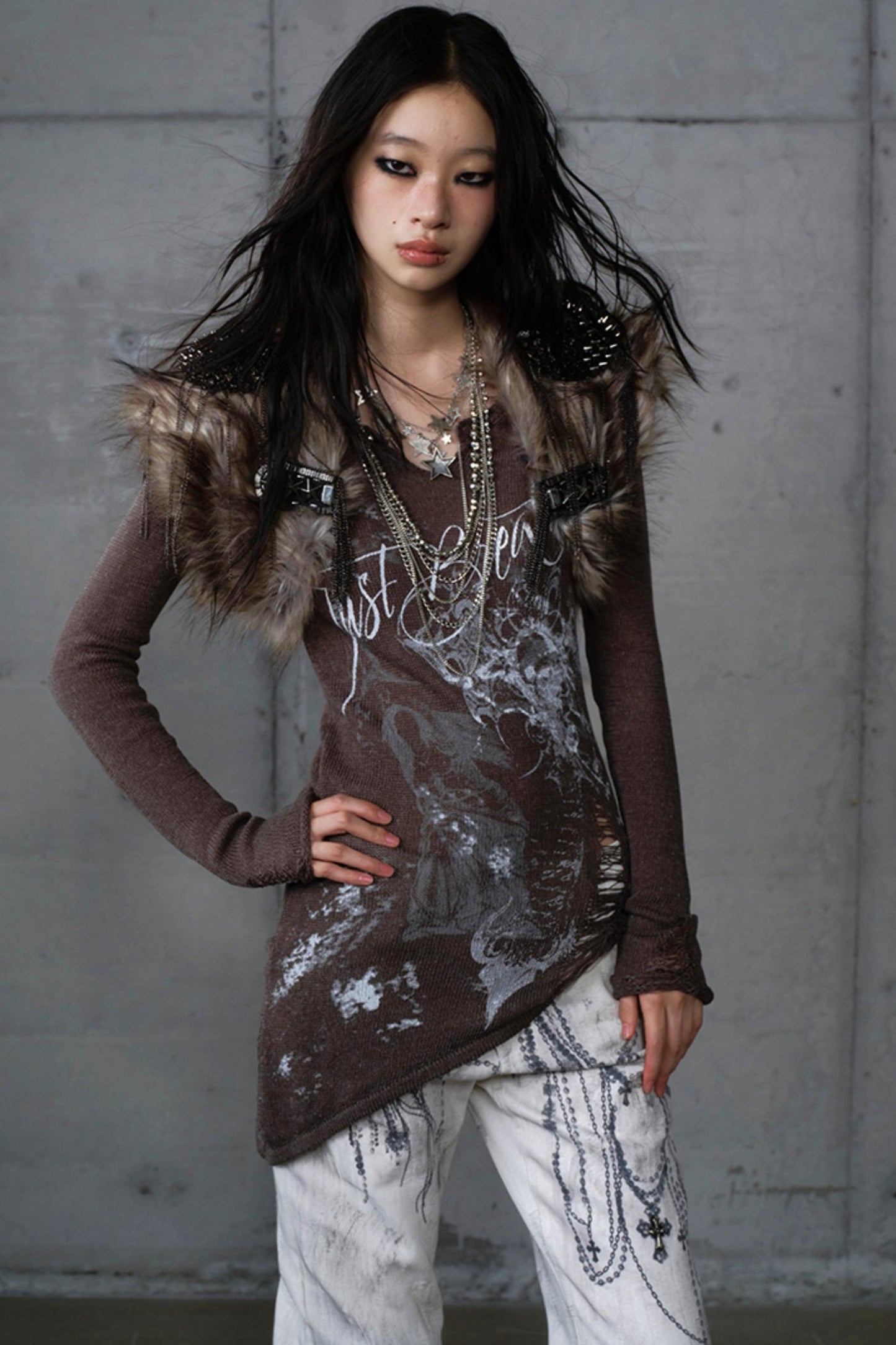 Vintage Plush Punk Knight Vest