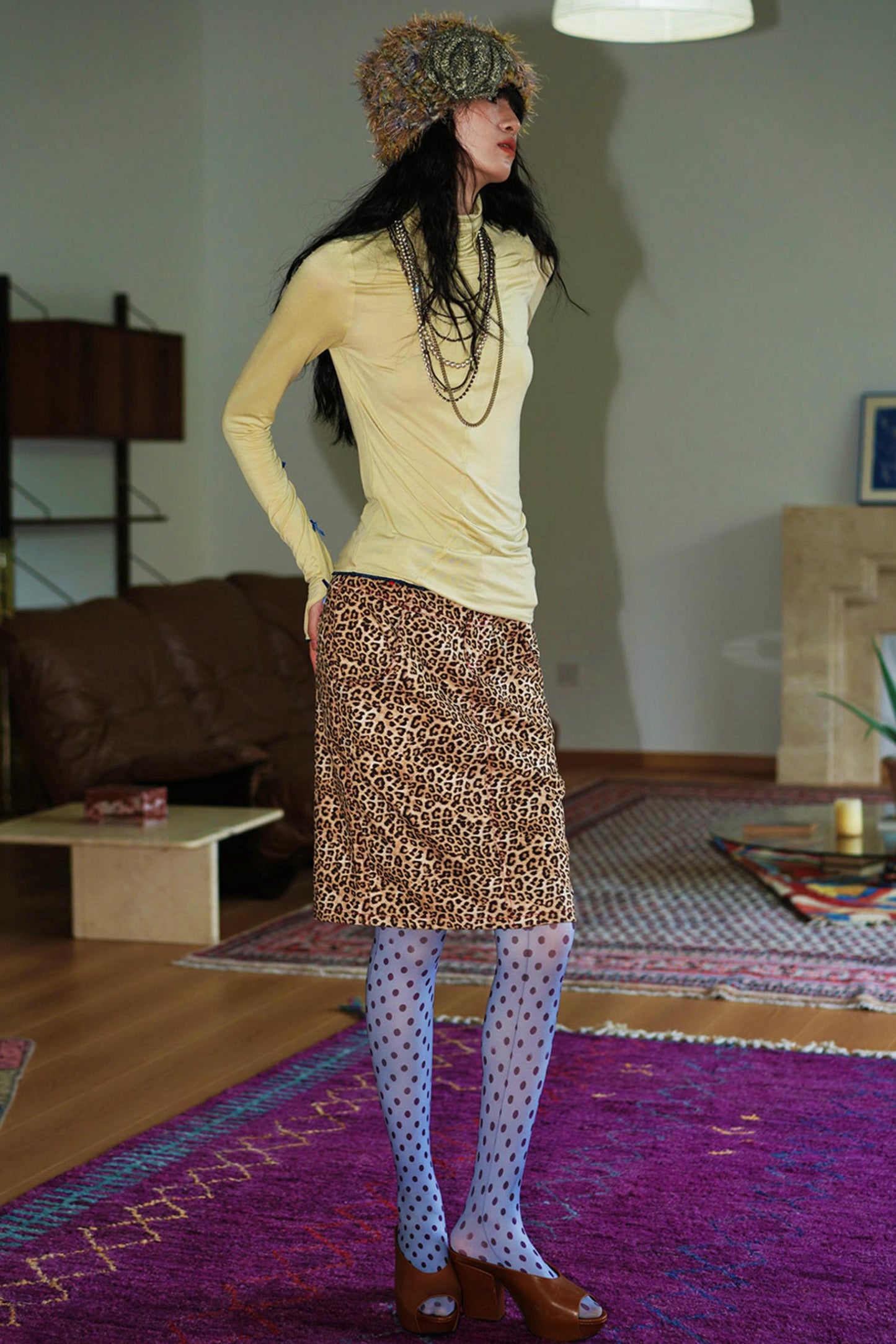 Autumn Solid Turtleneck Top