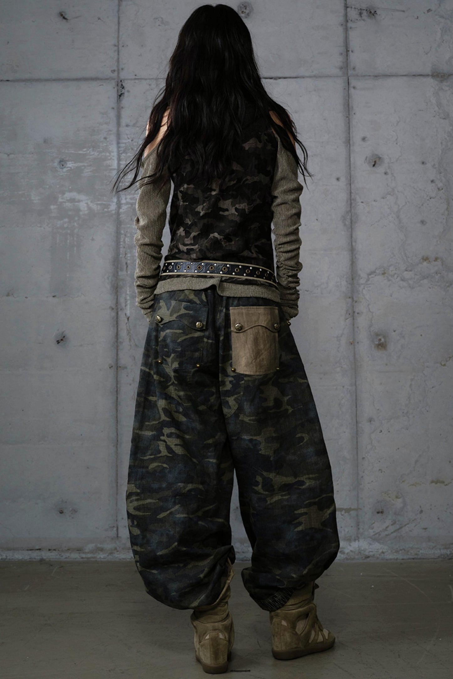 Heavy Industry Embroidery Camouflage Trousers