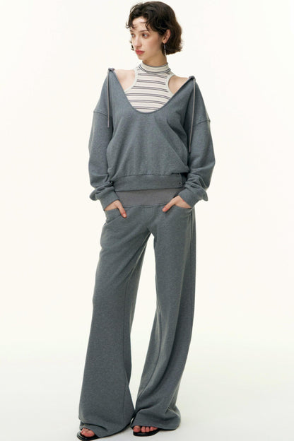 Layered Cotton Sweatshirt Set-Up