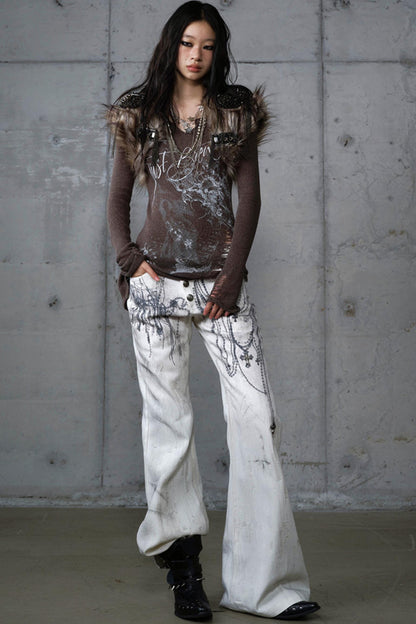 Vintage Plush Punk Knight Vest