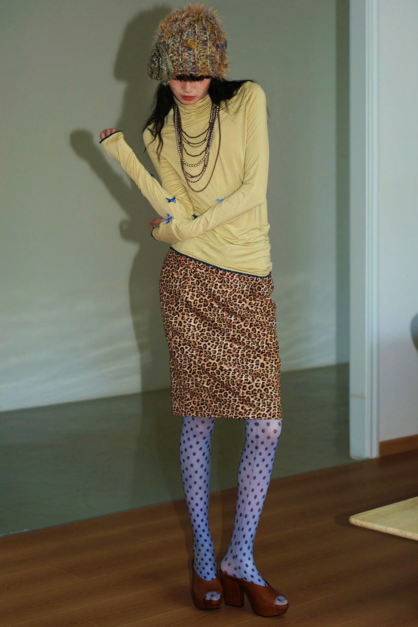 Vintage Suede Pencil Skirt