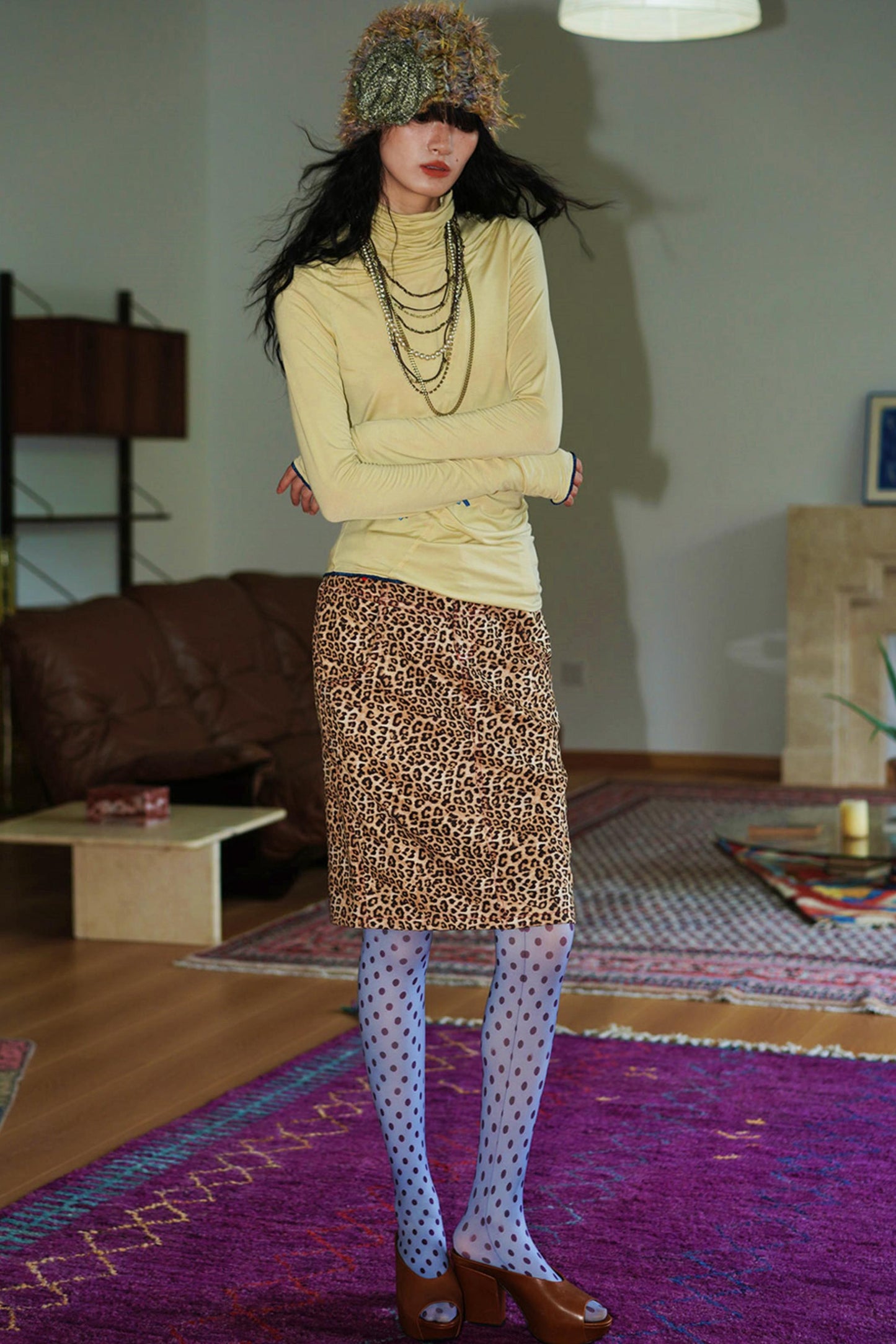 Autumn Solid Turtleneck Top