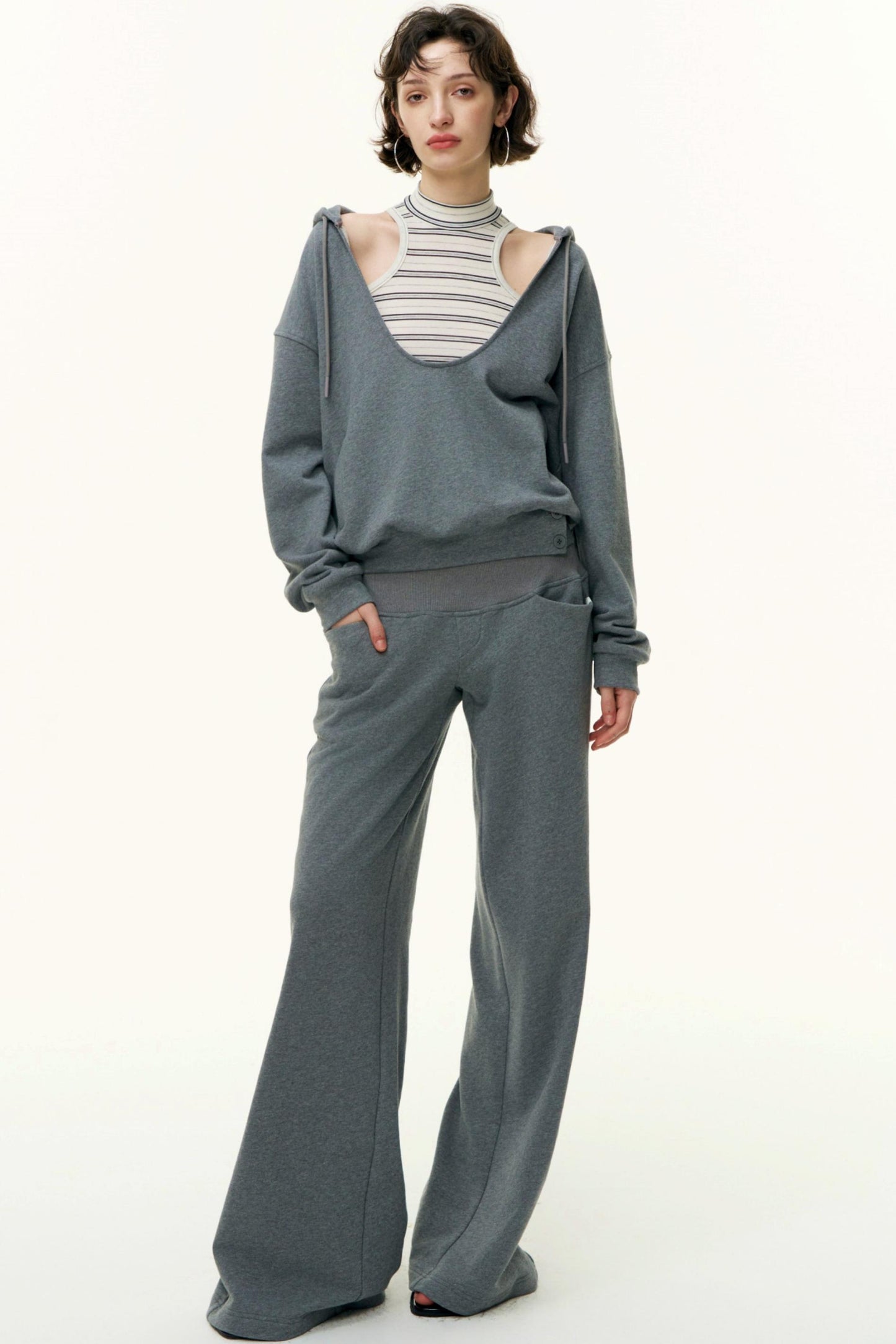 Layered Cotton Sweatshirt Set-Up