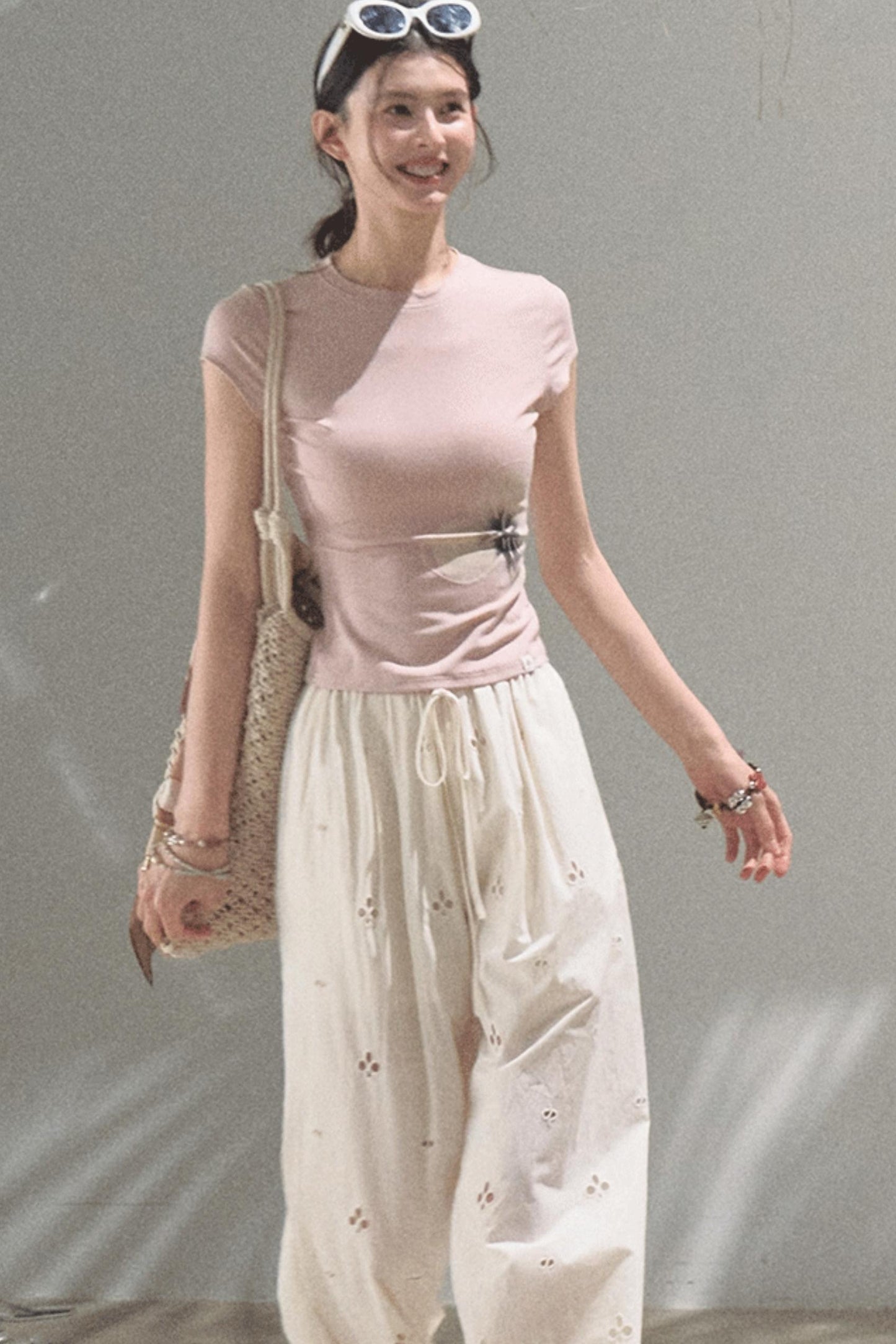 Self-Love Embroidered Summer Pants