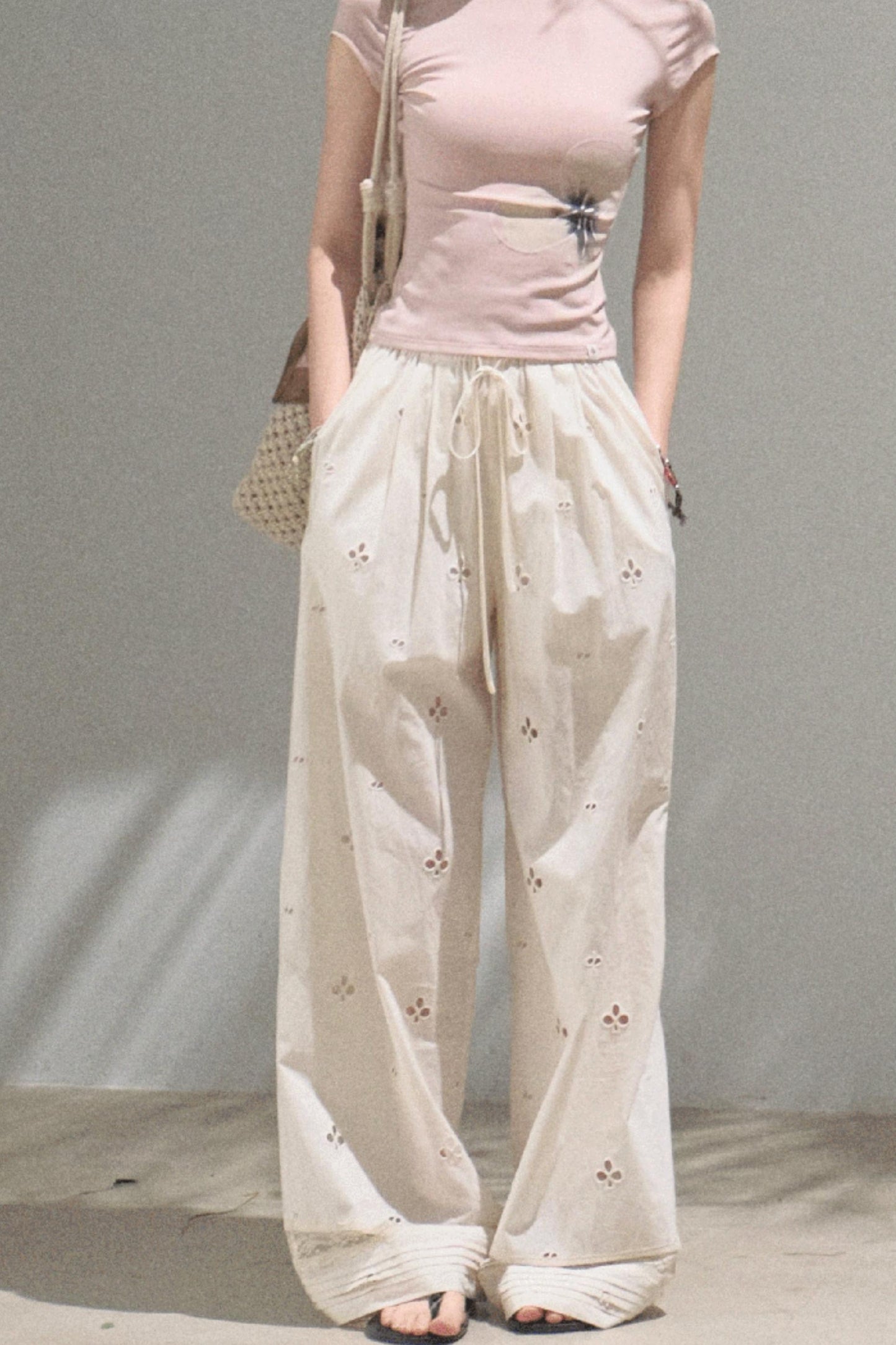 Self-Love Embroidered Summer Pants