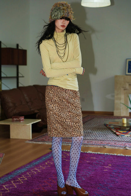 Vintage Suede Pencil Skirt