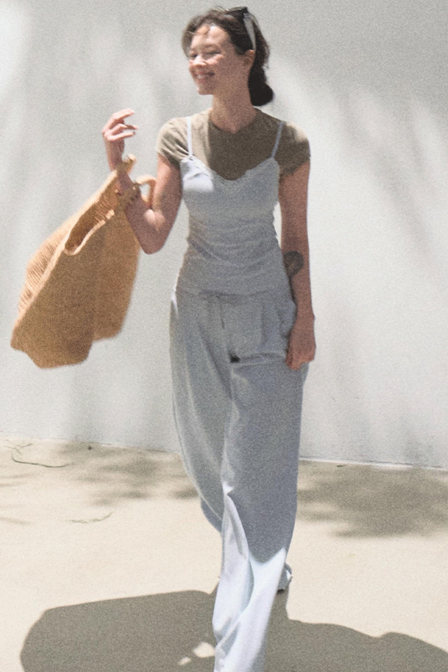 Cotton V-Neck Wide Leg Set-Up